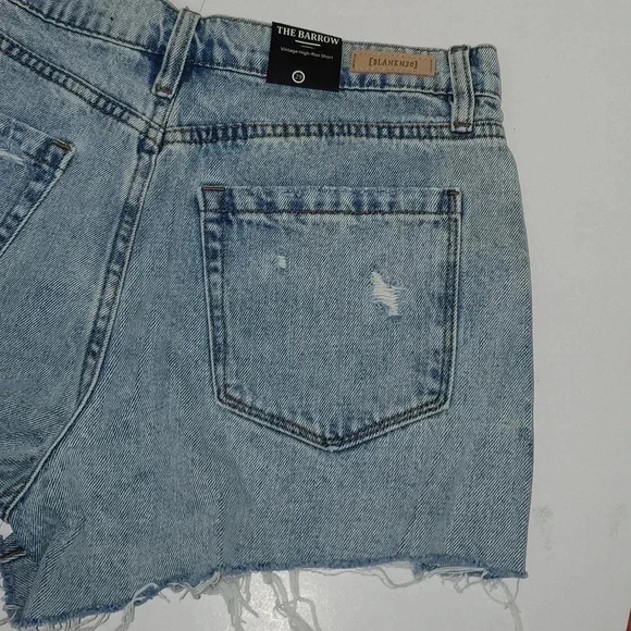 Blank NYC "The Barrow" Distressed Acid Wash Vintage High Rise Denim Short NWT - Picture 2 of 12